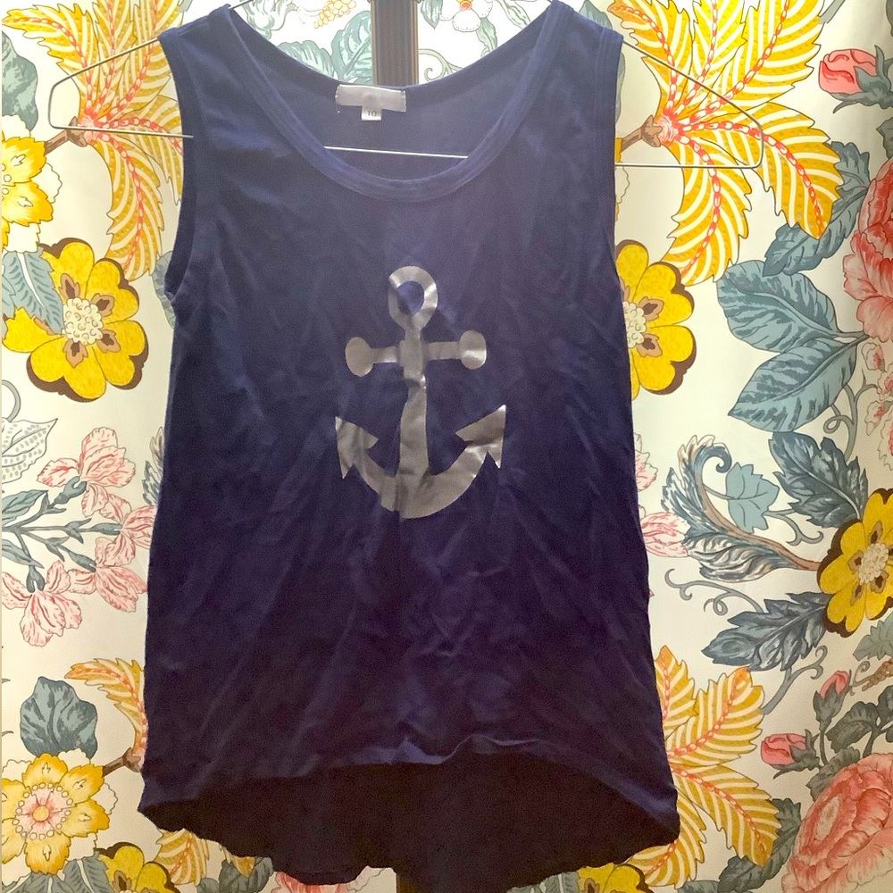 dark Blue tank top.